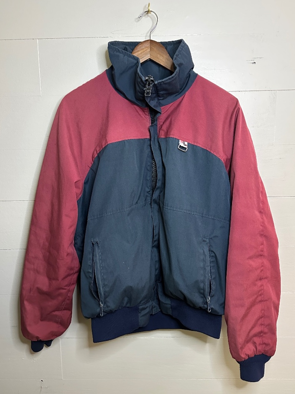 Vintage LiftLine Storm Shed Fabric Burgundy/Navy Winter Jacket Size XL